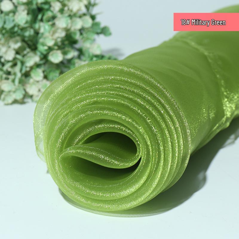 Slightly Stiff Sparkling Organza Gauze Fabric for Wedding & Evening Gowns