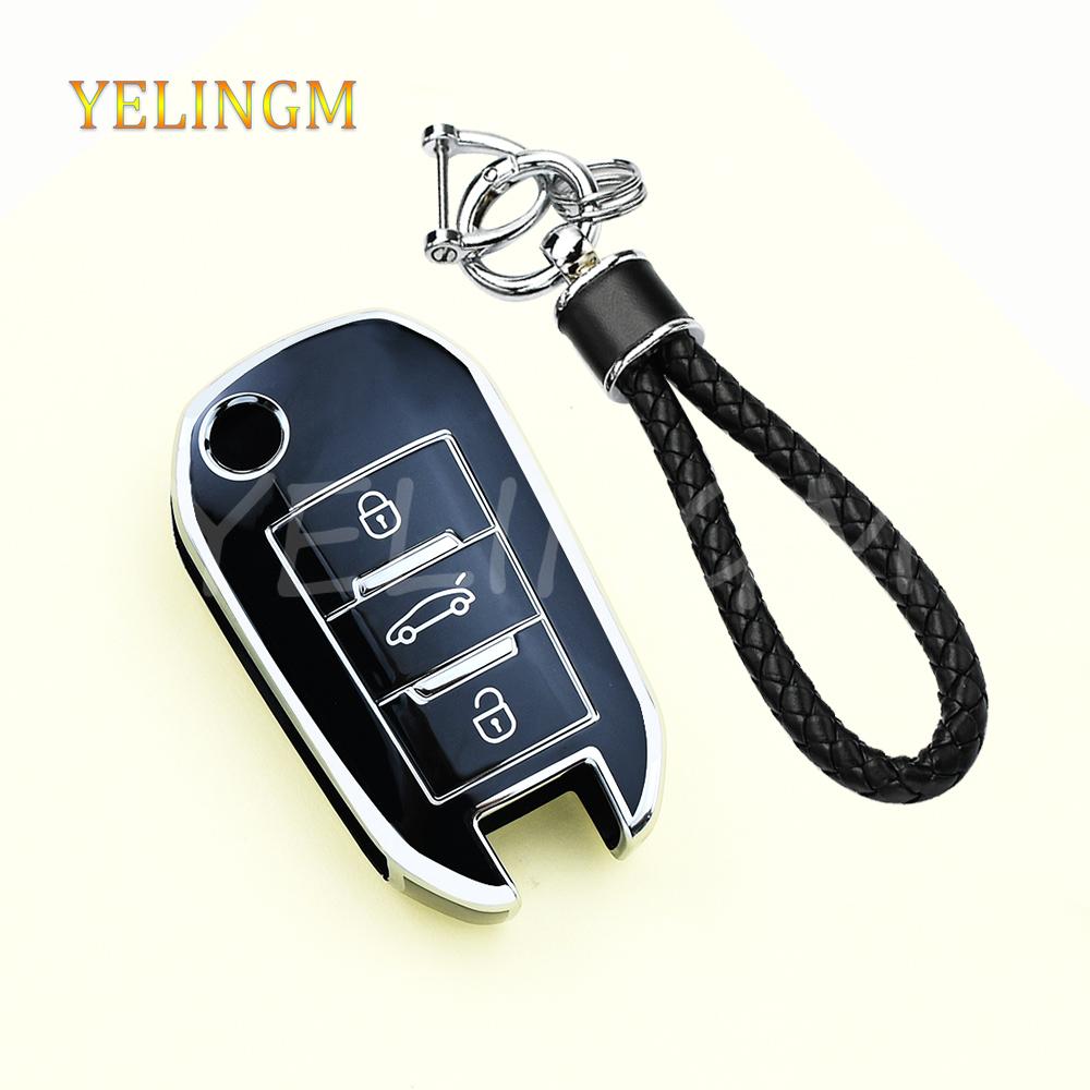 Keyless Fob Shell For Peugeot 208 3008 308 508 408 2008 307 4008 For Citroen C4 C3 C6 Cactus C8 New Tpu Car Flip Key Case Cover