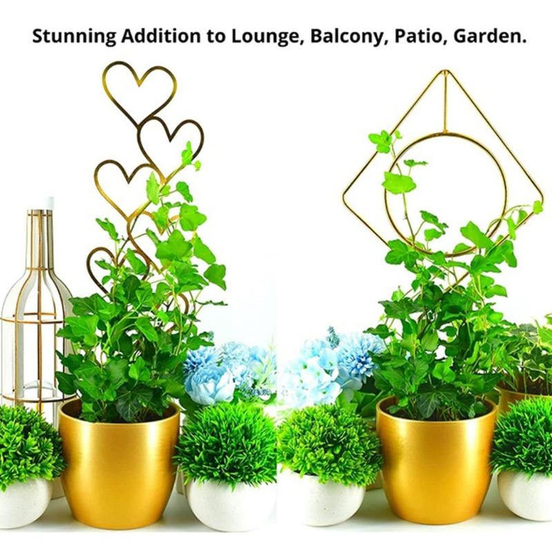 Iron Garden Stake Suitable For Climbing Flowers Decorative Plant Support Weather Resistant Metal Trellis Simple Assembly