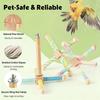 Parrot Rotating Perch Windmill Toy Bird Cage Hanging Interactive Chew Toy Beak  Claw Grinding Pet Bird Toy for Parakeet