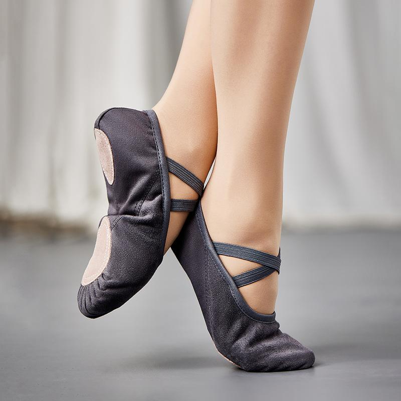 Chaussures de Danse Mode Femme Adulte Semelle Souple Suède Assemblé Laisse Entrer l'Air Chaussures de Danse Légères et Ne Fatiguant Pas Baskets de Danse