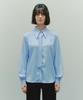 PLAC WOMEN Classic Ribbon Tie Shirt Light Blue