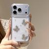 Light luxury flash diamond butterfly suitable for Apple 17Promax mobile phone case IP16/15/14 Epoxy 13 three-dimensional 12 women