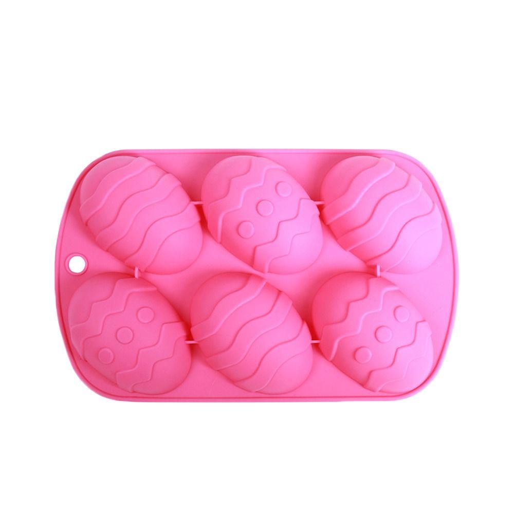 DIY Eiform Oster-Eierform 6 Mulden Backwerkzeug Schokoladenkuchenform Handgemachte Schokoladenschale Ostern