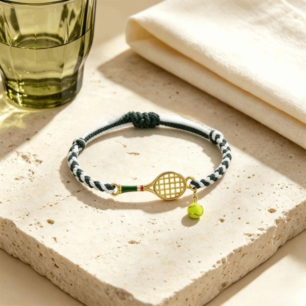 Adjustable Handwoven Bracelet Handwoven Couple Bracelet Tennis Racket Bracelet for Women