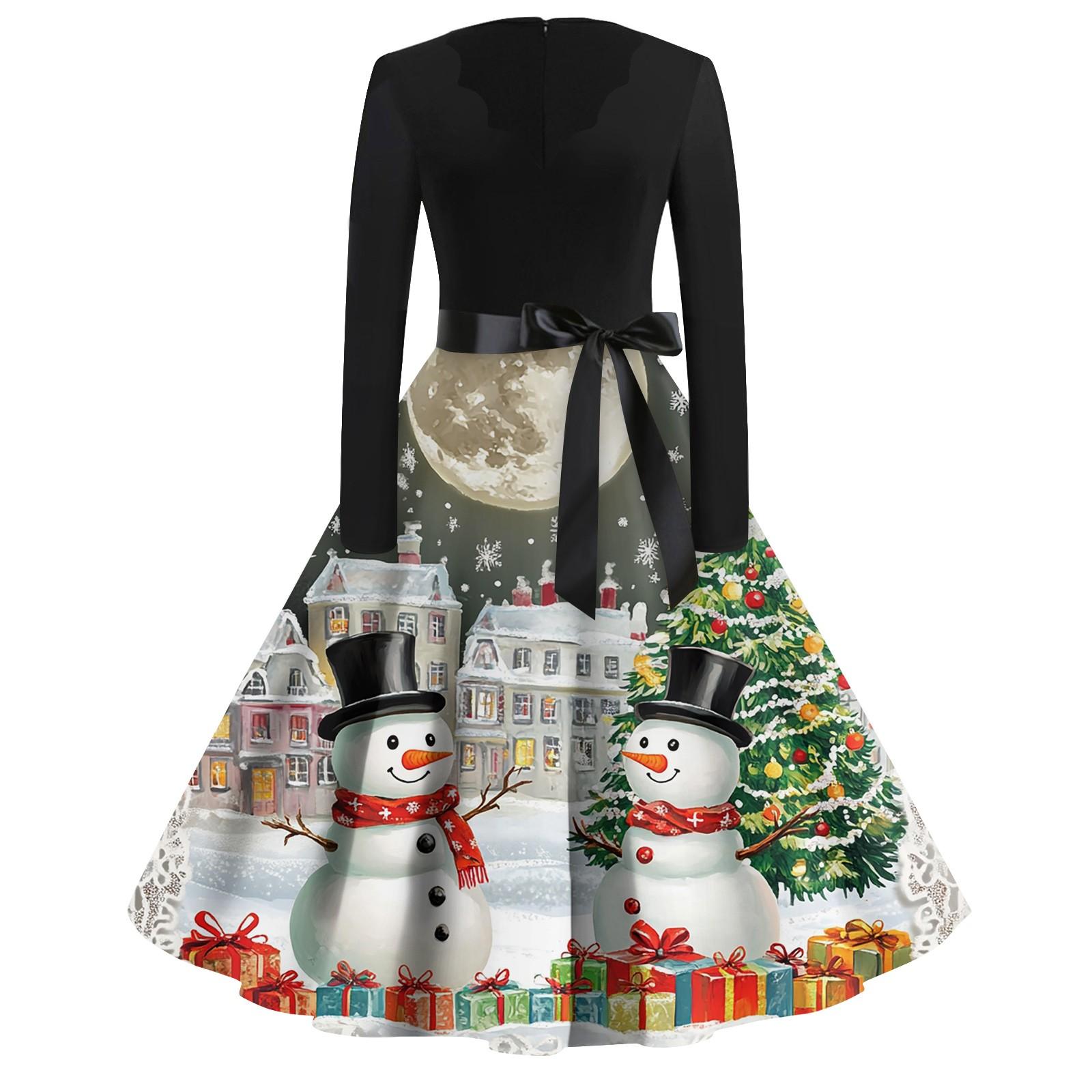 

Женское повседневное модное платье с длинным рукавом и принтом, вечернее повседневное платье с V-образным вырезом и вырезом L белый