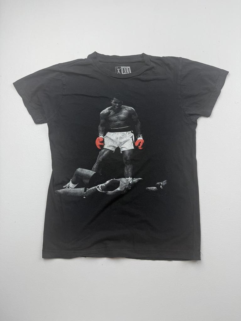 Ali Shirt Herren Klein Schwarz Muhammad Ali Boxen Grafik T-Shirt Etikettenlos Knockout Unisex T-Shirt