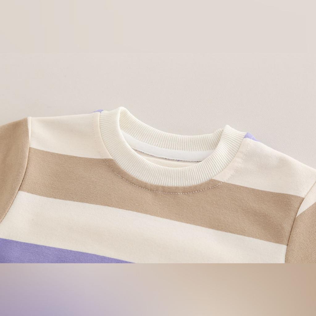 Detská ležérna súprava s dlhým rukávom, pohodlné outfity na každodenné nosenie