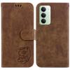 For Xiaomi Redmi 15 4G (EU) (171mm) Wallet Case Tiger Imprint Leather Shockproof Phone Cover with Wrist Strap