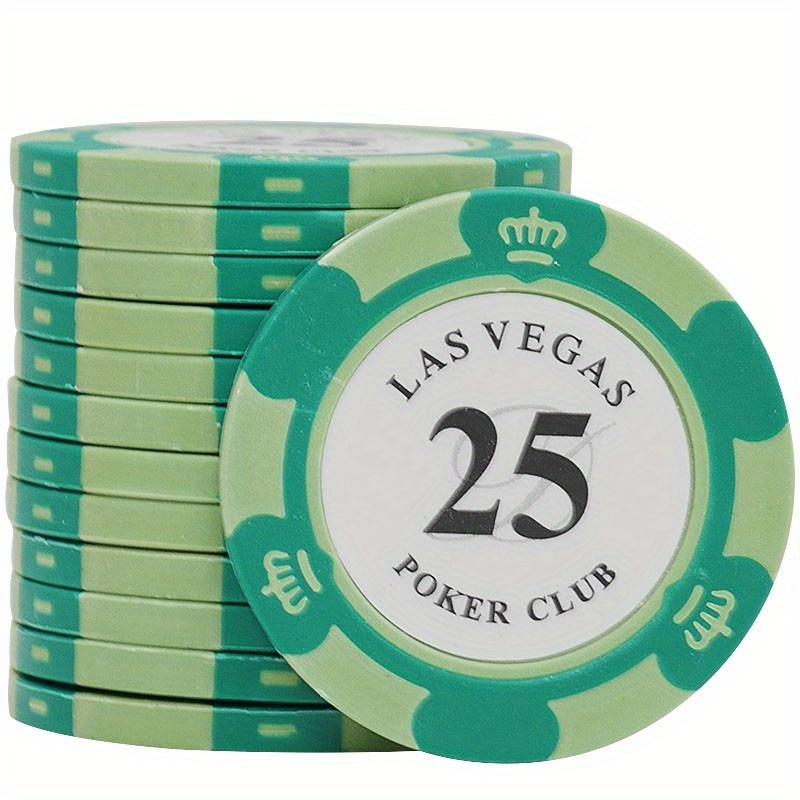 10pcs/lot Clay Las Vegas Poker Chips 14g Set Casino Coins 40mm Coin Poker Chips Entertainment Dollar Coins Card Game LasVegas