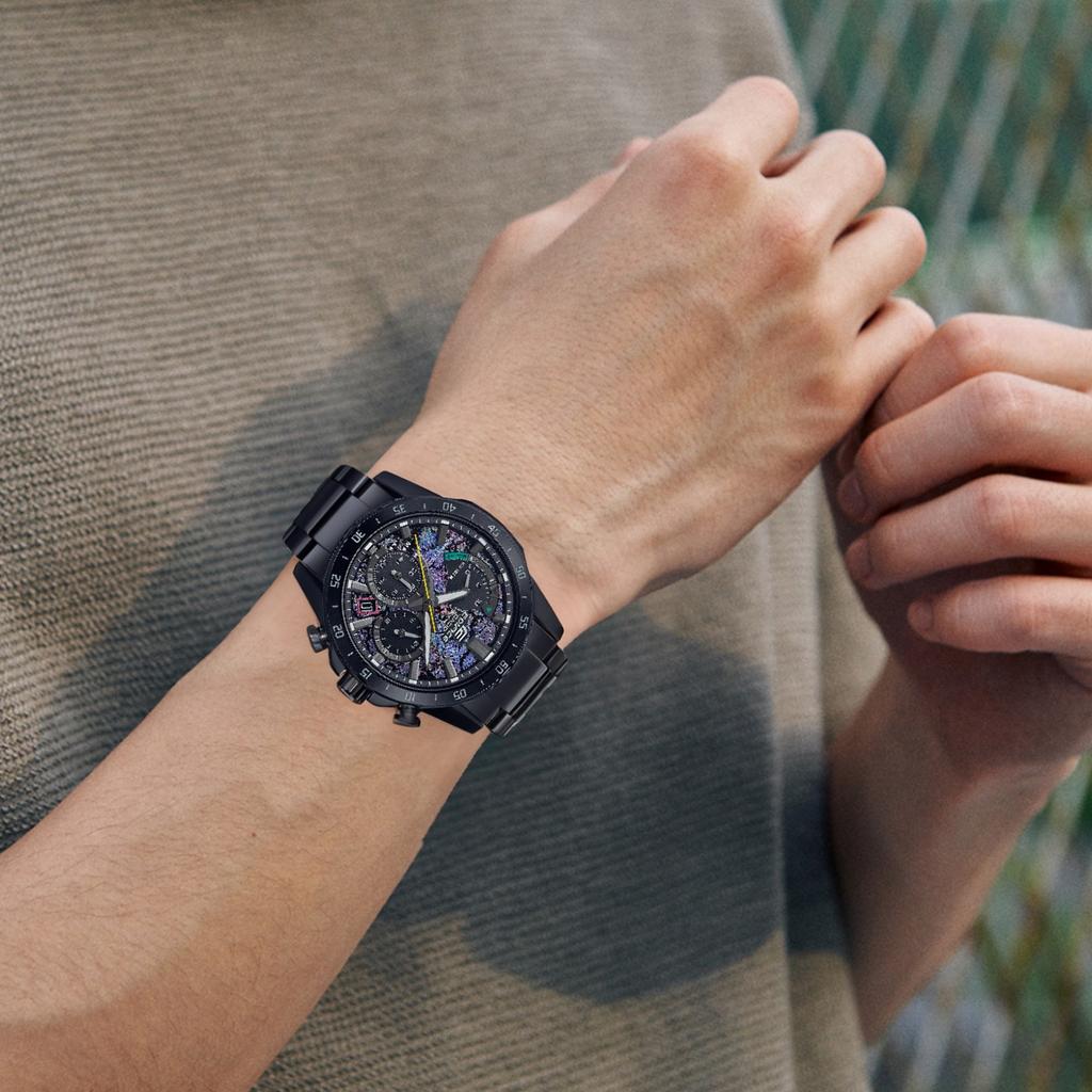 Casio EDIFICE Quartz Movement Metal Strap Watch Men's Watches Black Dial EFS-S580CP-1AVUPRC