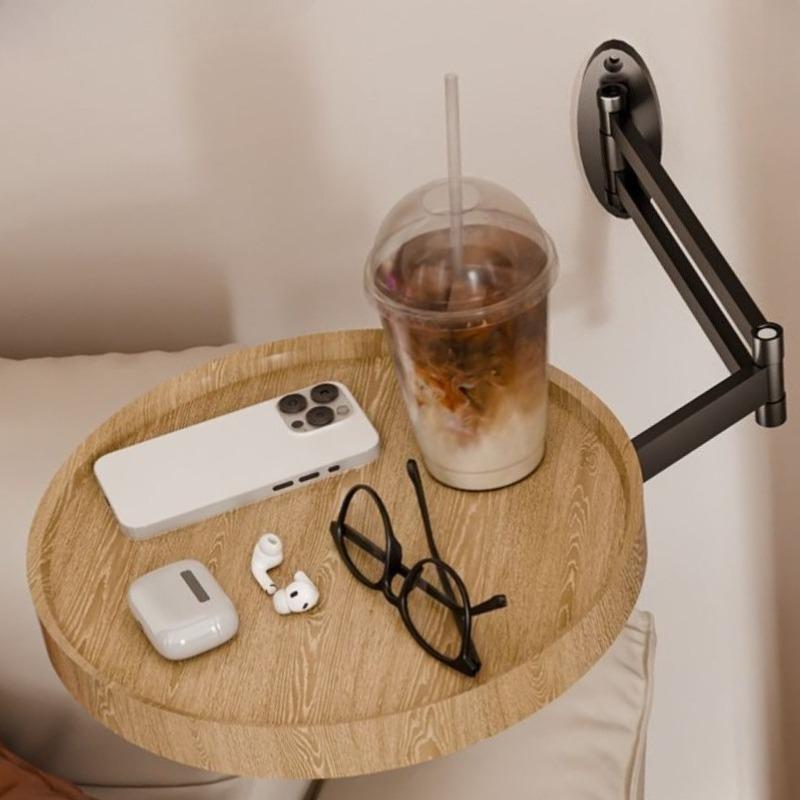 Wall Mount Coffee Tables Folding Round Coffee Table Miniature Wooden Side Tables Modern Creative Coffee Table for Living Rooms