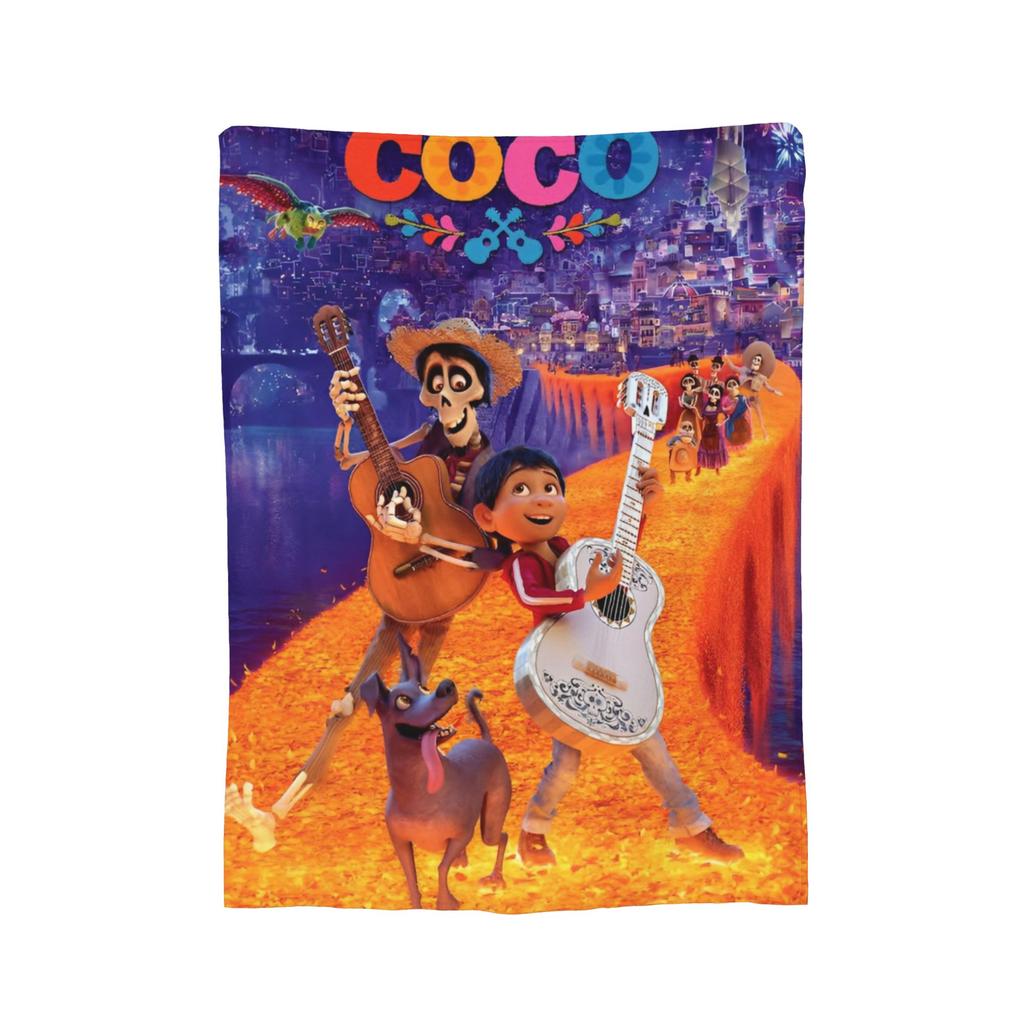 Cartoon Coco Day of The Dead Knitted Blankets  Plush Throw Blankets Bedding Couch Decoration Soft Warm Bedspreads,