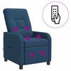 Massage Recliner Blue Fabric