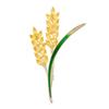 Delicate Ear of Wheat Brooches Women's Dainty Crystal Pin Accessory Trendy Pins Jewelry for Daily Wear Parties Dates