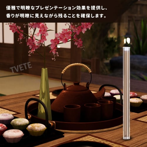 TVETE 8-Piece Incense Case, Clear Test Tubes, Plastic Incense Tube Storage Jar, Portable Case for Buddhist Altars, Incense Stick Storage, Lightweight,