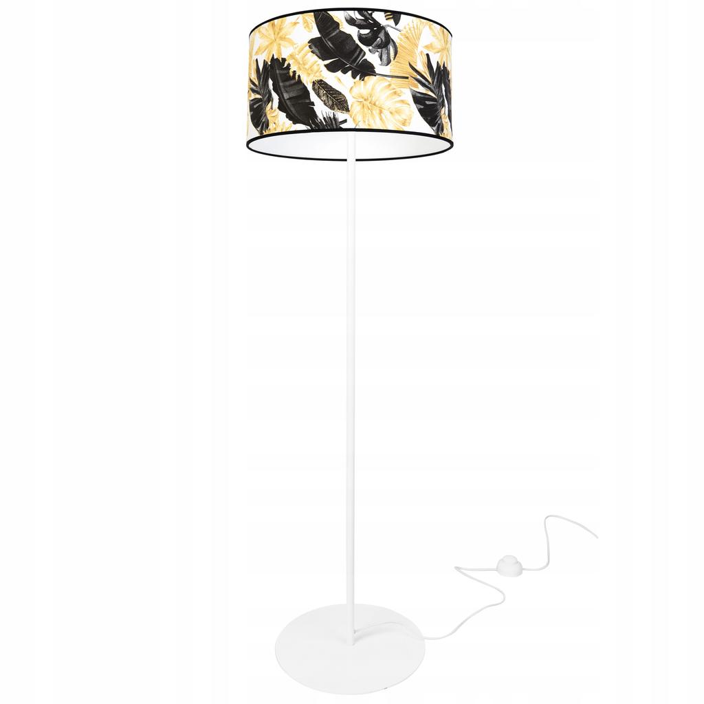 Elegant Floor Lamp, Golden Flower Lampshade, Led