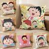 Cute Anime C-Chibi Maruko-chan-MT Pillow Case Printed Brushed Fleece Pillow Baby Skin-Touch Eco-Friendly Dye-Sublimat