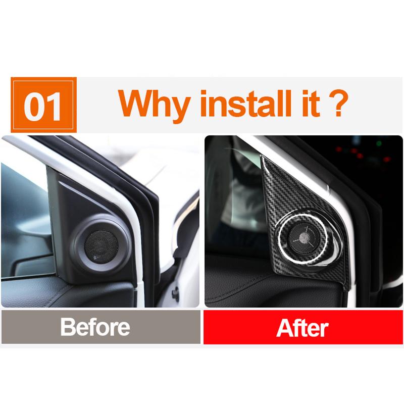 For Honda CRV CR-V 2017 2018 ABS Car Front Rear Door Window Inner Triangle A Pillar Column Cover Accessories