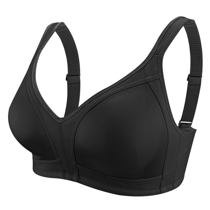 

Женский бесшовный бюстгальтер больших размеров, беспроводной, ультратонкий, с чашечками, бюстгальтер-минимум, простое однотонное нижнее белье, сексуальное женское белье 38CDE-50CDE 42/95CDE чёрный