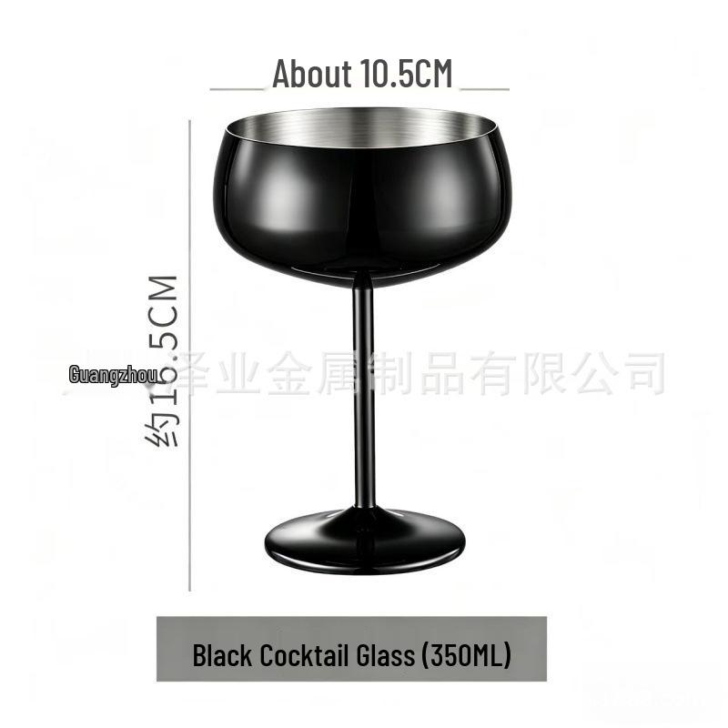 Creative High-Stemmed Stainless Steel Cocktail and Ice Cream Glass