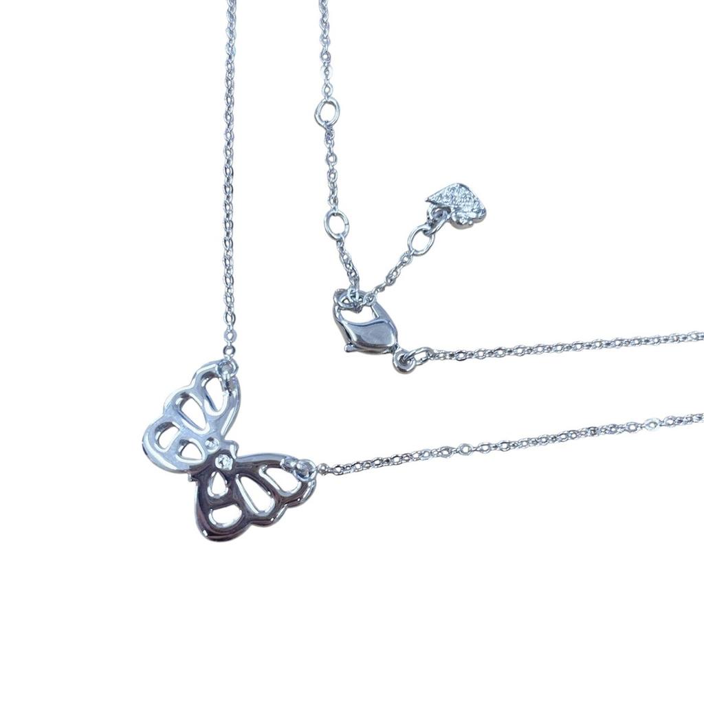 SWAROVSKI Butterfly Rhinestone Necklace Not specified Silver Women Used