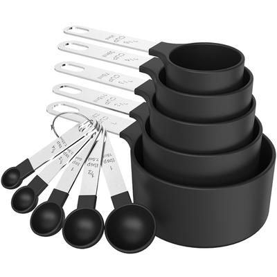A95I-Ensemble Tasses et Cuillères à Mesurer Empilables, Tasses à Mesurer Emboîtables, Gadgets de Cuisine Pour Cuisiner et Pâtisser