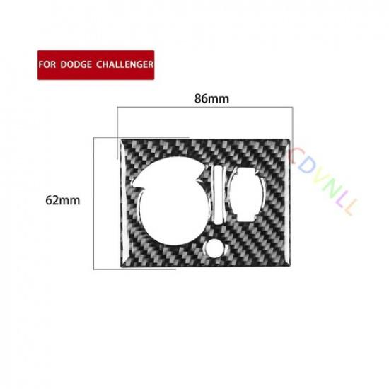 Carbon Fiber Headlight Switch Panel Cover Trim For Dodge Challenger 2008-2014
