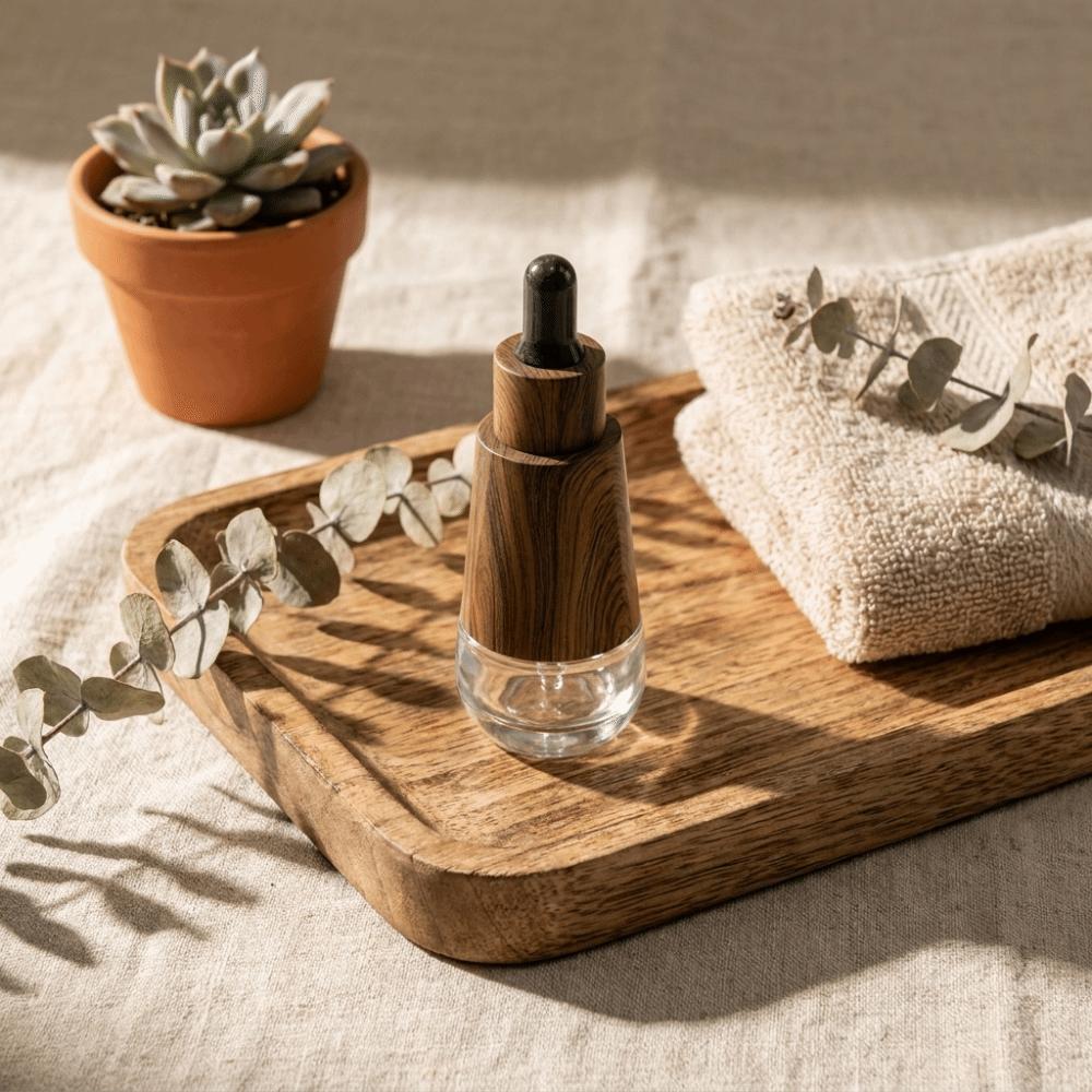 30ml Glas-Tropfflasche Umweltfreundlicher Kosmetikbehälter Flaschen für ätherische Öle Gesichtsserum