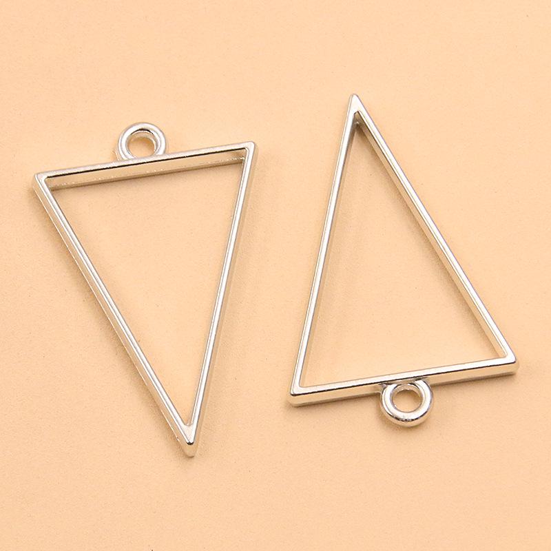 White K Alloy DIY Jewelry: Moon, Round & Heart Hollow Pendants (17 Styles)