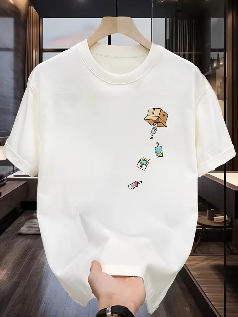 Cute Cartoon Item Falling Design Unisexs 100 Cotton Aesthetic TShirt A Stylish MustHave For Outings