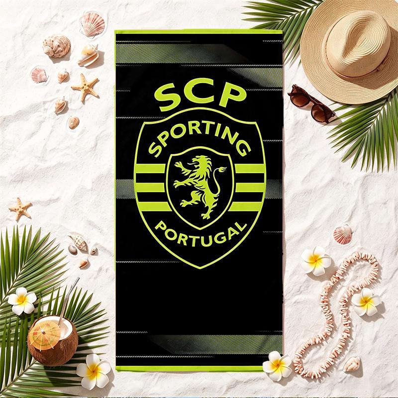Sporting Clube De Portugal Soft Beach Towel Stylish Beach Pool Towel for Summer Seaside Vacation Travel
