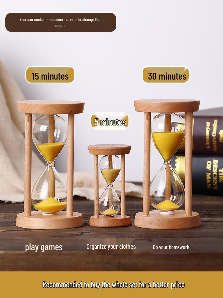 Drop-Proof Hourglass Timer for Children - 5/20/30 Min Options, Learning and Decorative Quicksand Design