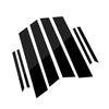 8PCS Window Pillar Black Molding Posts Cover Door Trim For 2012-2015 Honda Civic