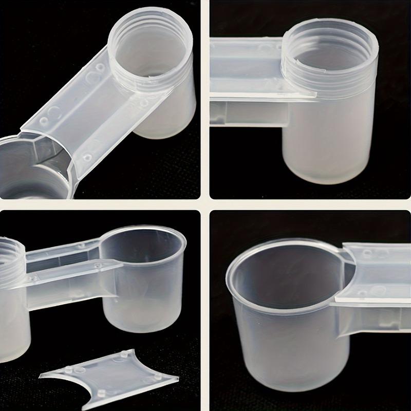 10pcs Portable PE Bird Feeding Box Double Outlet Design Multifunctional Bird Water and Food Container for Travel Use