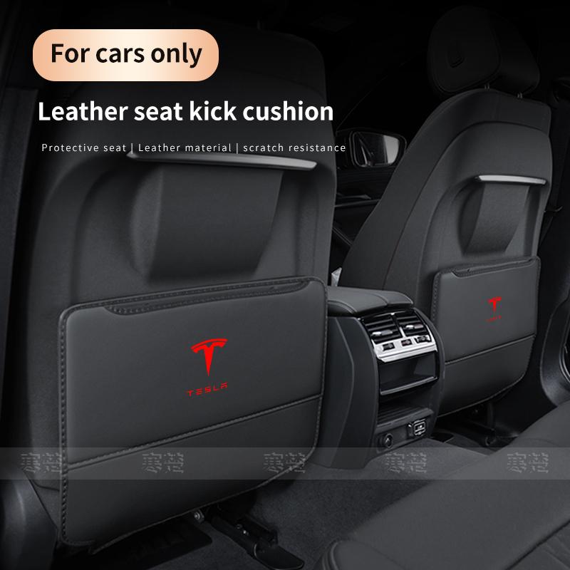 Für Tesla Model 3 Model Y Model S Model X Auto-Rücksitz-Aufbewahrungstasche Sitzrückseite Verschleißschutz Rückenlehnen-Schutz Anti-Kick-Pad