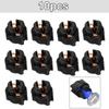 10pcs T5 Bulbs Holder Wedge trument Dash Light Base Twist Socket Lock trument Panel Cluster Replacement Socket Universal