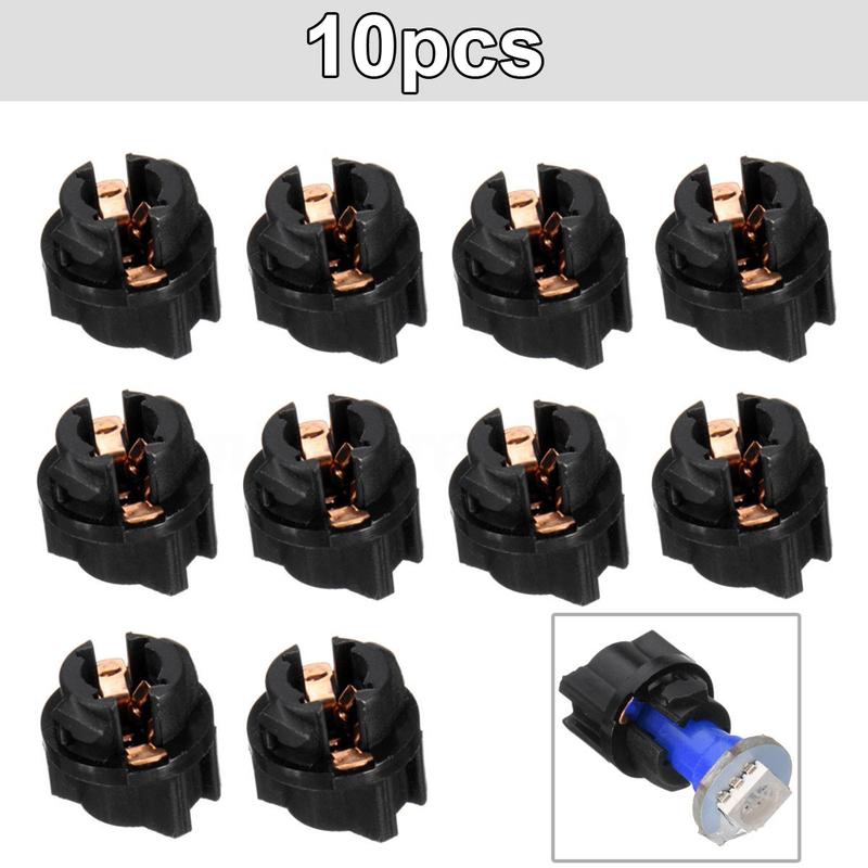 10pcs T5 Bulbs Holder Wedge trument Dash Light Base Twist Socket Lock trument Panel Cluster Replacement Socket Universal