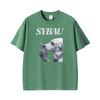 Funny Sybau Dog Shush Meme Graphic T Shirt Unisex Unisex Summer Harajuku Fashion Tshirts Oversized Loose Casual 100 Cotton Tshirt