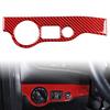 Red Carbon Fiber Headlight Switch Panel Cover Trim For Dodge Challenger Charger