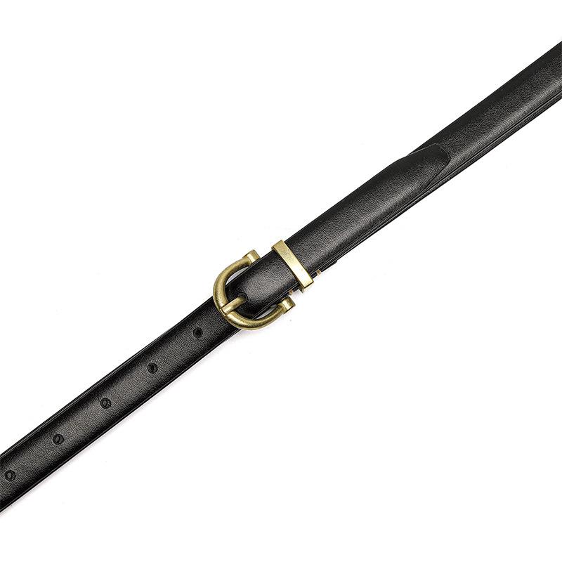 Belt Women'S Jeans Decorative Thin Belt Style Retro Gold Buckle Women'S Belt Tide