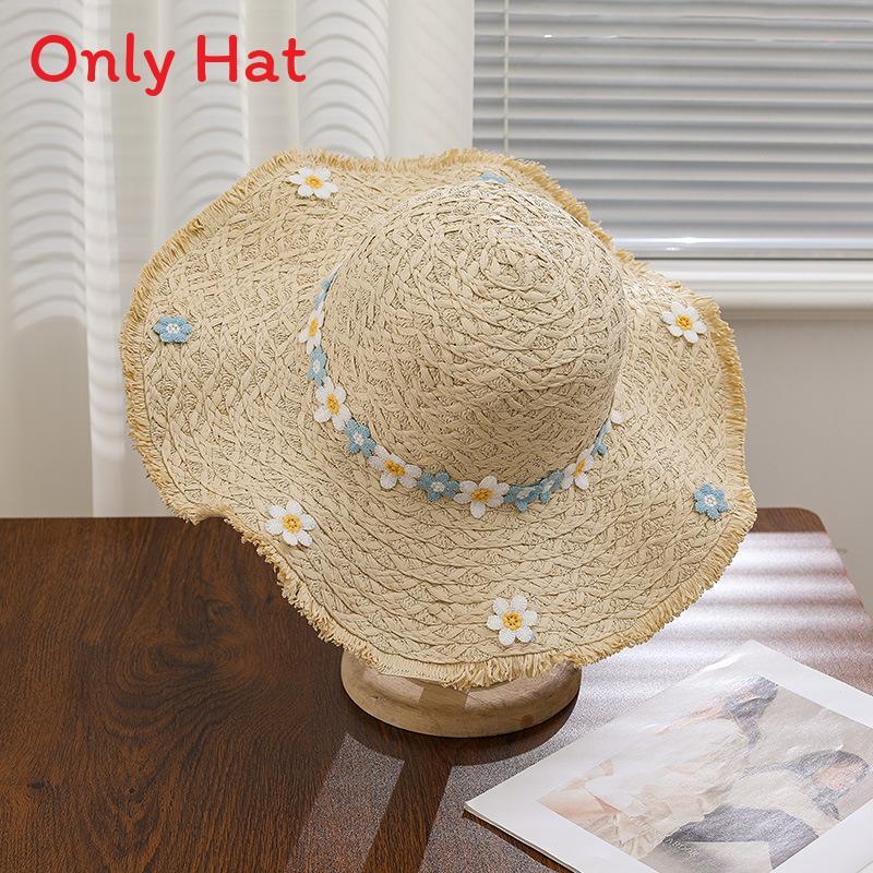 Summer Straw Hat For Women With Wide Brim Sun Protection And Breathable Paper Straw Material