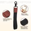 Wrist Strap Keychain 200mm with Black Buckle for Car ID and Wallets [uxcell] Keys, Cards, (Black)