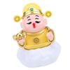 Cai Shen Statue Solarbetriebener Gott des Reichtums Glücksskulptur mit Schwingen für Business Zuhause Auto Ornament Geschenk