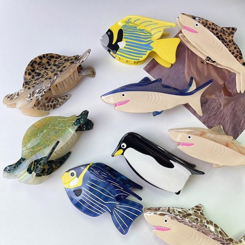 Delicate Ocean Animal Shape Hair Claw for Woman Girl Skincare Makeup Jaw Clip for Thin Hair Ponytail Hold Hair Clip