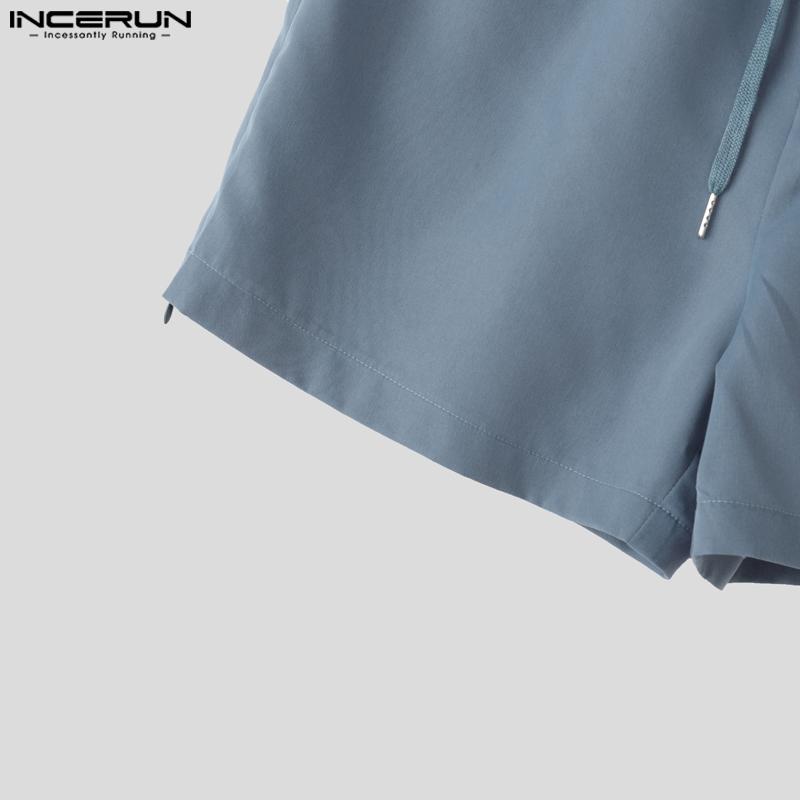 INCERUN Pánské Elastický pas Boční zip Domácí oblečení Mini kalhoty Šortky Pyžamo Spodní prádlo