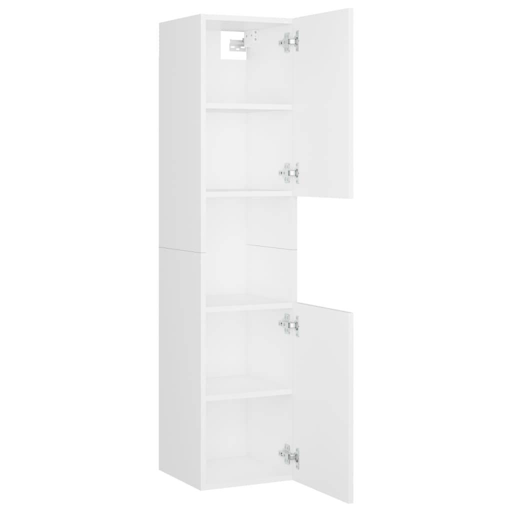 Bathroom Furniture Set White Particleboard