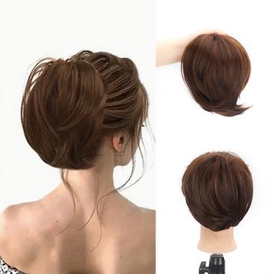 Hair Bun Ponytail Hair Extension Straight Synthetic Hairpiece Fully Short Ponytail Bun Hair Extensions For Women Hair Accessories