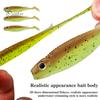 3Pcs 7.5CM/2.6G Soft Fishing Lure with Glitter Paddle Tail Realistic Bionic Colorful Silicone Artificial Bait Freshwater Saltwater Fishing