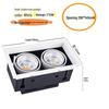 Oeny 40W Dual-Head Recessed LED Spotlight